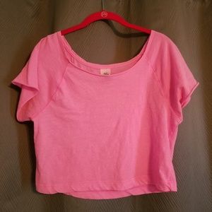 VS Pink off the shoulder crop tops set size S